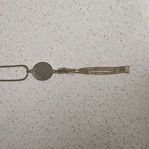 Maurices Gold and Silver Sparkle Pendant Tassle Necklace